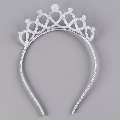 Карнавальный костюм «Снежинка»: ободок, платье голубое, рост 98 см