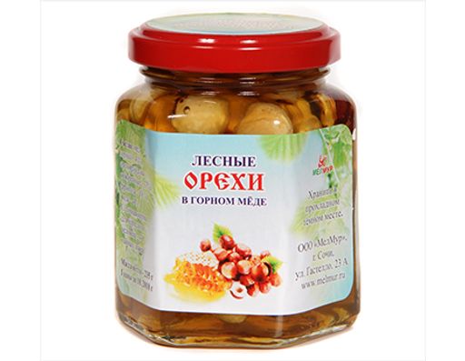 Лесные орехи в горном меде, 235 гр