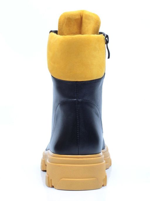 01-B2014B-500A-2 BLACK Ботинки демисезонные женские (натуральная кожа, натуральная замша, байка) - Фабричный китай фото 11