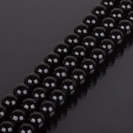 Бусины для украшений из черного Турмалина "Шерл"