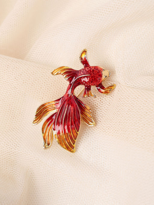 Брошь Золотая рыбка / 6496 /уп 12/ - ГалеонТрейд фото 4