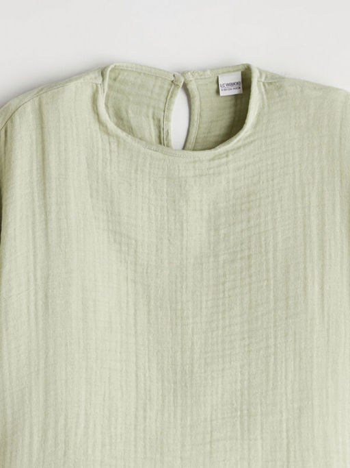 Bisiklet Yaka K?z ?ocuk M?slin Bluz ve ?ort