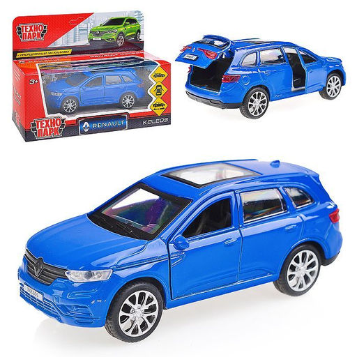 . Модель "Renault Koleos" металл 12 см, двери, багаж, инерц, синий. в кор. арт.KOLEOS-BU
