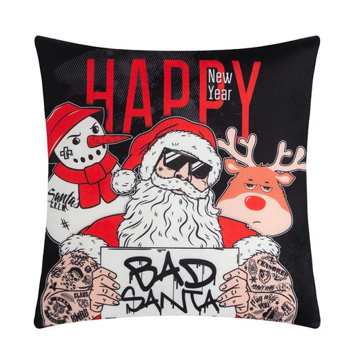 Подушка-плед Этель Bad Santa, подушка 40*403 см, плед 100*150 см 100%п/э, 280 г/м2  фото 2