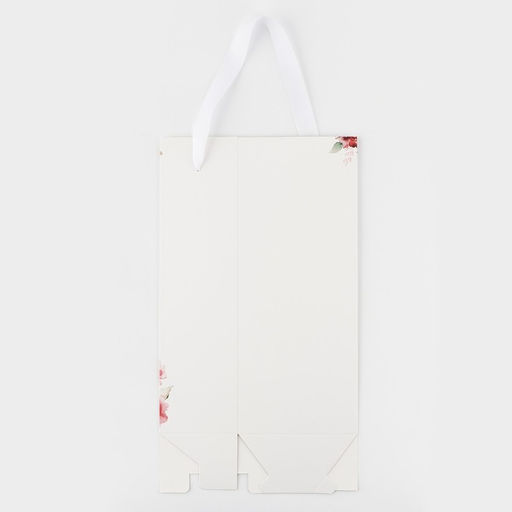 Цена за 5 шт. Пакет-переноска для цветов с пластиковым окном, «Только для тебя», белая, 30 х 12 х 8 см