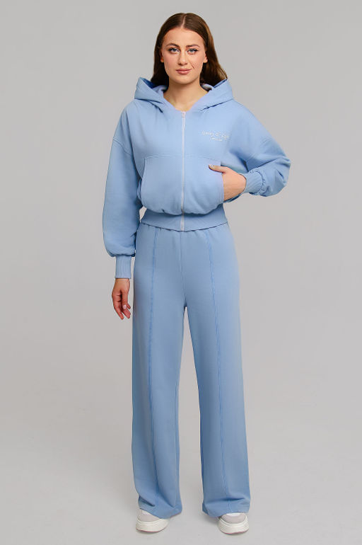 Арт. 2539/1  Костюм женский с брюками 42-48 (4 шт) Цвет:Голубой
