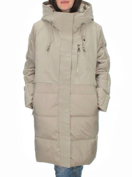 C223 GRAY/BEIGE Куртка зимняя женская (200 гр. холлофайбера) - Fashion фото 2