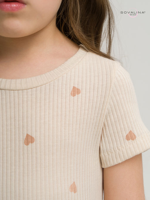 Платье Лето лапша кофейные сердечки