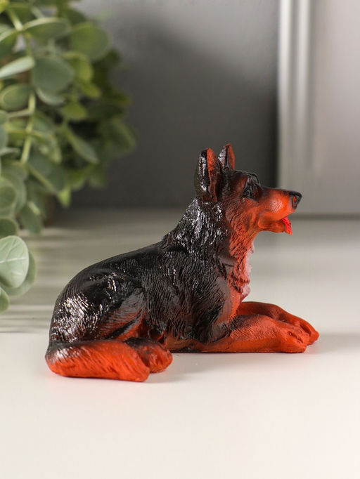 Фигурка «Овчарка лёжа», 6.5×10×5 см