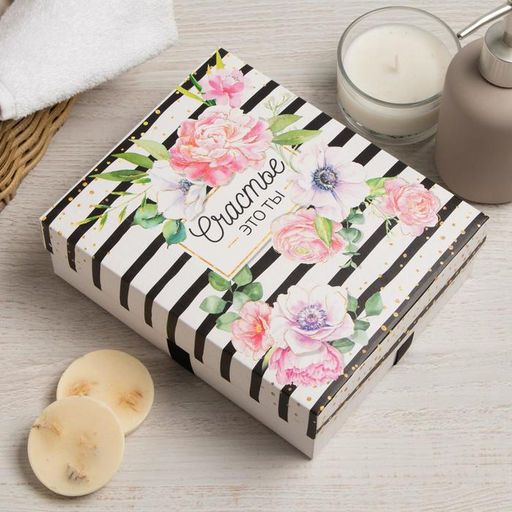 Набор махровых салфеток Счастье это ты 30х30 см -5шт, 100% хл, 340гр/м2 - Этель фото 5