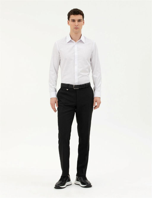 Siyah Slim Fit Kuma_ Pantolon
