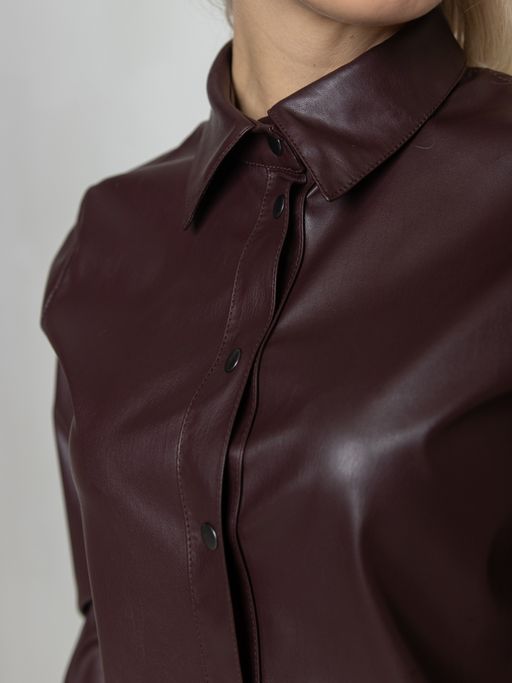рубашка из экокожи 983-0610 - Трика фото 6