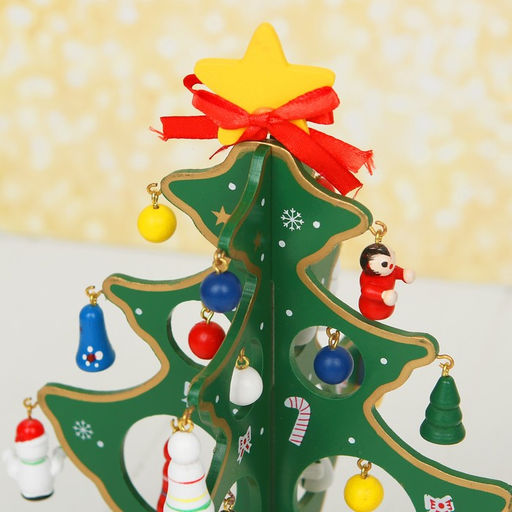 Сувенир Елка на подставке, градиент, цвет микс