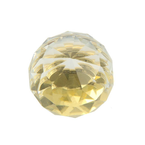 Ручка-кнопка CAPPIO "Алмаз", стеклянная, d=40 мм, 8 шт.