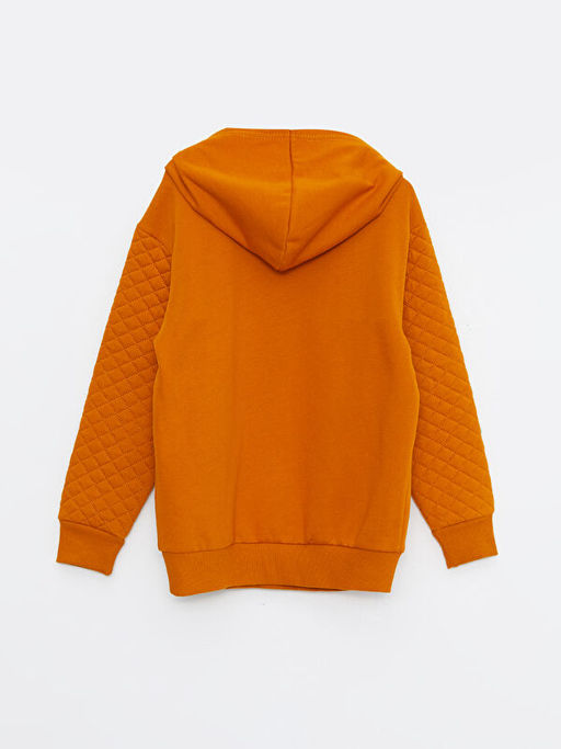 Kap??onlu Kapitone Desenli Uzun Kollu Erkek ?ocuk Sweatshirt - Waikiki фото 2