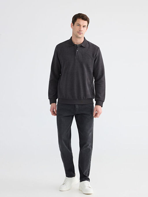 Polo Yaka Erkek Sweatshirt
