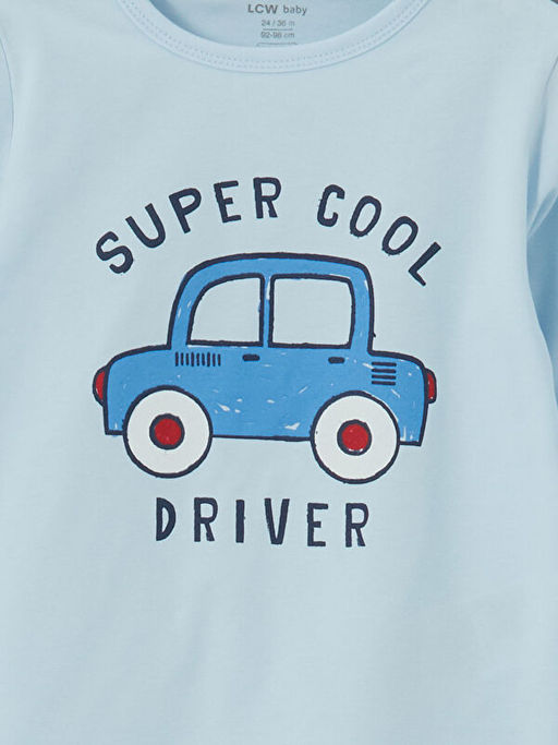 Bisiklet Yaka Erkek Bebek Pijama Tak?m? 2li