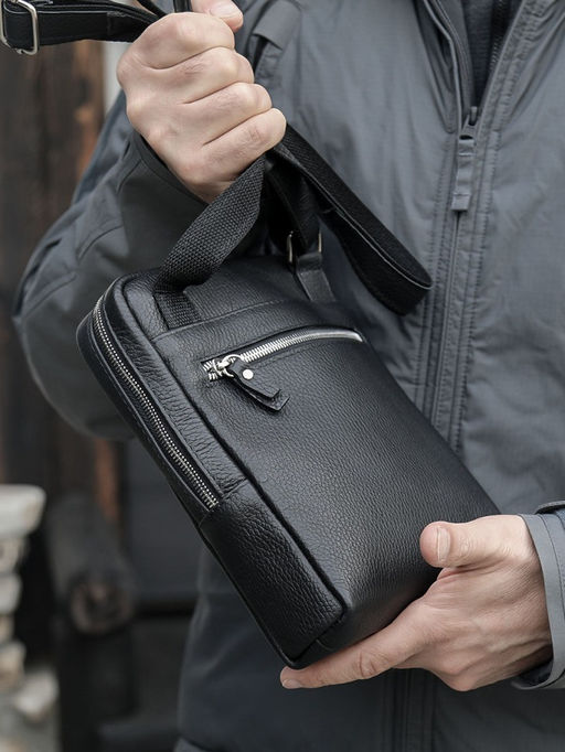 Мужская кожаная сумка Dierhoff ДМ 2042/МХ - Sergio valentini фото 5