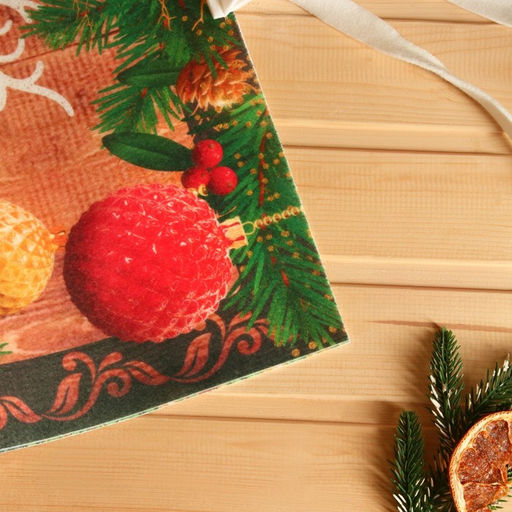 Коврик-лежак с принтом С Новым Годом, С легким паром, 50х155 см - Банная забава фото 5