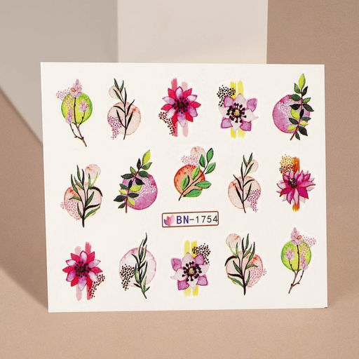 Цена за 6 шт. Слайдеры для ногтей Японская сакура, разноцветные - Qf фото 2