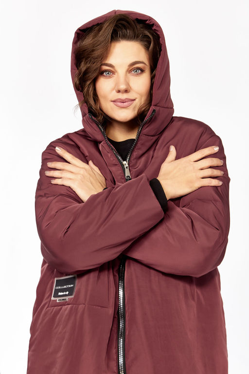 Пальто LADY SECRET 5018/1-Р бордовый матовый