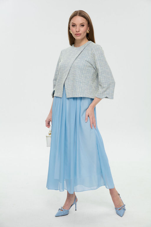 Платье NIKVA н1007-3 небесный  фото 6