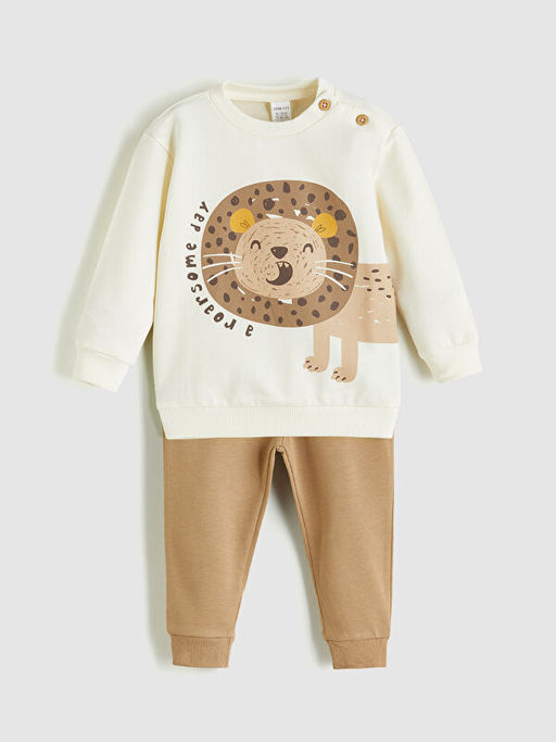 Erkek Bebek Sweatshirt ve E?ofman Alt 2li