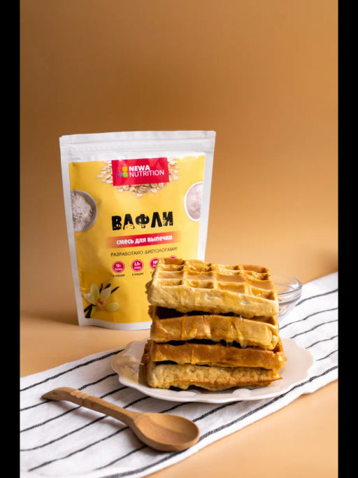 Смесь для выпечки вафли высокобелковые без сахара, ванильный вкус - Newa nutrition фото 8