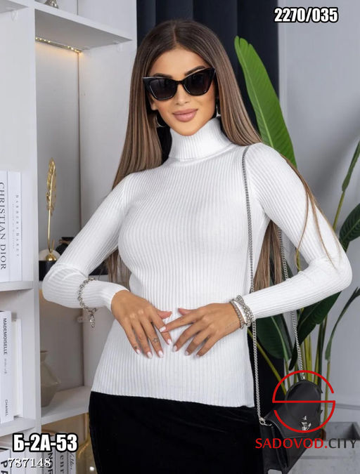 Женская водолазка однотонная - Bruno фото 3