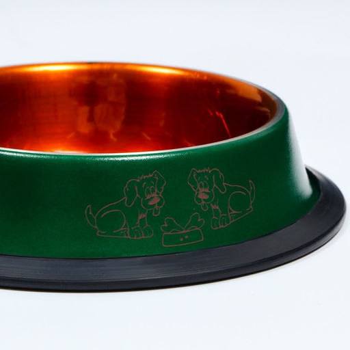 Миска с нескользящим основанием декоративная цветная, 230 мл, зелёная - Пижон фото 3