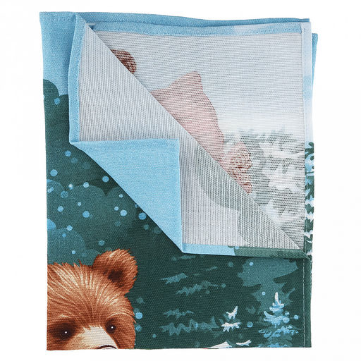 Салфетка хозяйственная 50х60см "Праздник к нам приходит" 3, рогожка 171г/м2, хлопок 100%, без упаковки, "Домашняя мода" (Россия)