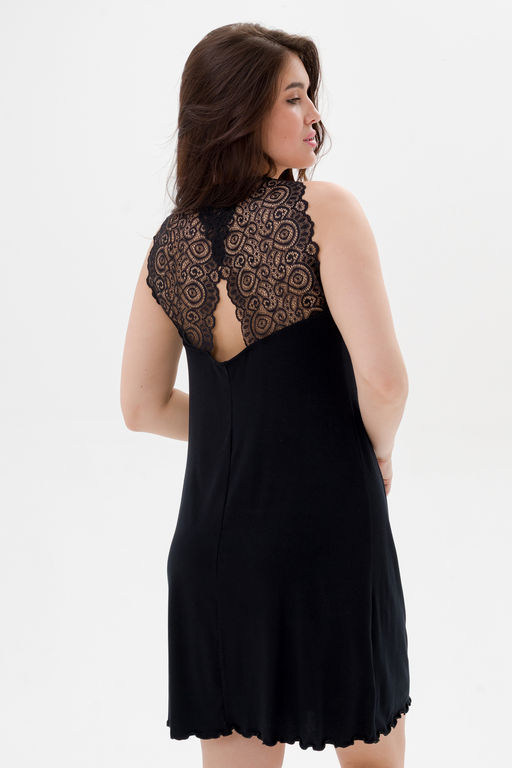 Ночная сорочка из вискозы Патриция-2 черный - Амадэль фото 9