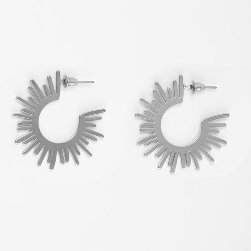 Серьги металл Атмосфера солнце, ярило, цвет серебро