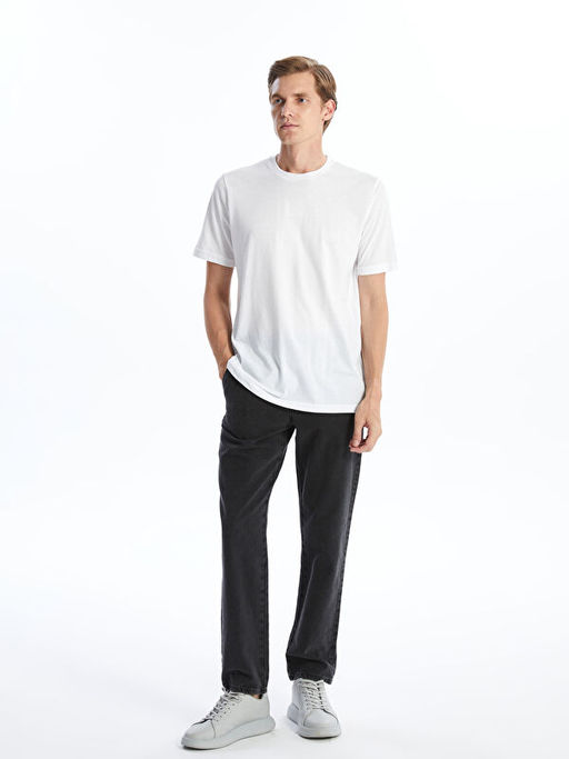 Bisiklet Yaka Penye Erkek Ti??rt