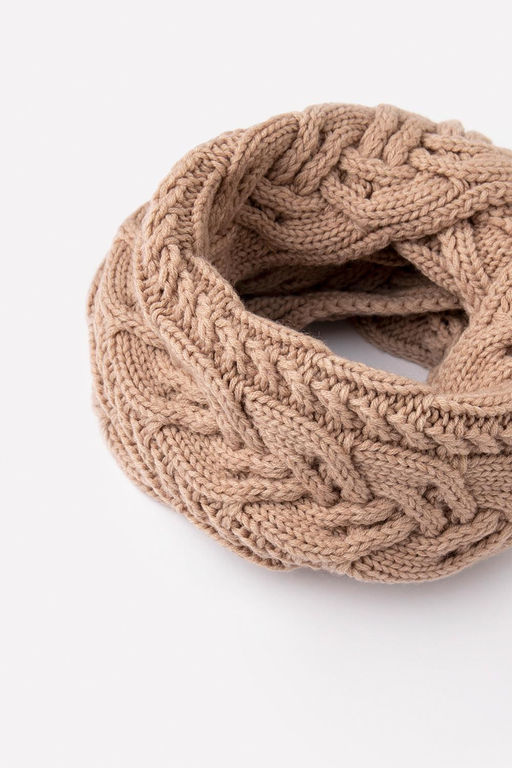 Crockid _ КВ 15000/ш/бежевый шарф-снуд дет  фото 4