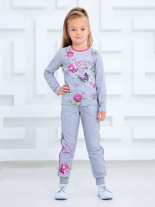 Футболка с длинным рукавом "Жизель",серый