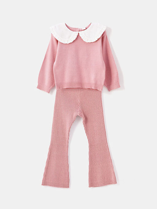 Bebe Yaka K?z ?ocuk Kazak ve Tayt 2li