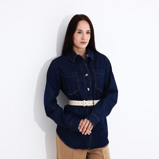 Ремень женский, ширина 3,5 см, винт, пряжка металл, цвет бежевый - Simaland фото 3