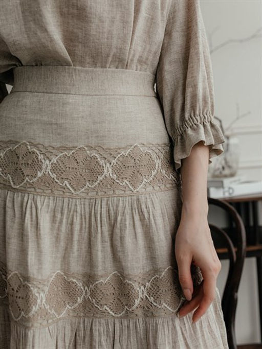 Юбка женская лен 73%, вискоза 27%