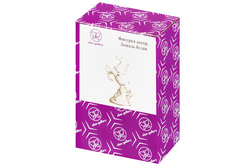 Фигурка декоративная 9,5*5*16 см Лошадь белая с золотом, фарфор - Elan gallery фото 6