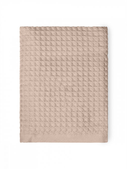 Полотенце для лица 50x90 бежевый вафельное полотно