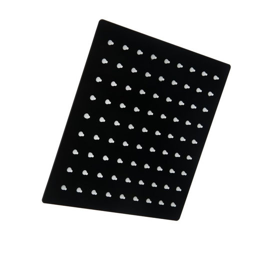 Лейка стационарная ZEIN Z2351, квадратная, 20×20 см, 1 режим, нержавеющая сталь, черная