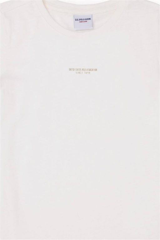 Футболка цвета экрю для мальчика - U.s. polo assn фото 4