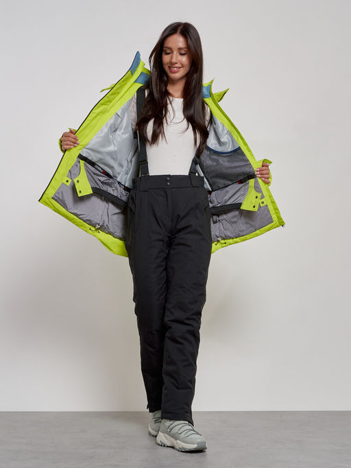 Горнолыжный костюм женский зимний салатового цвета 02321Sl - Chunmai фото 12
