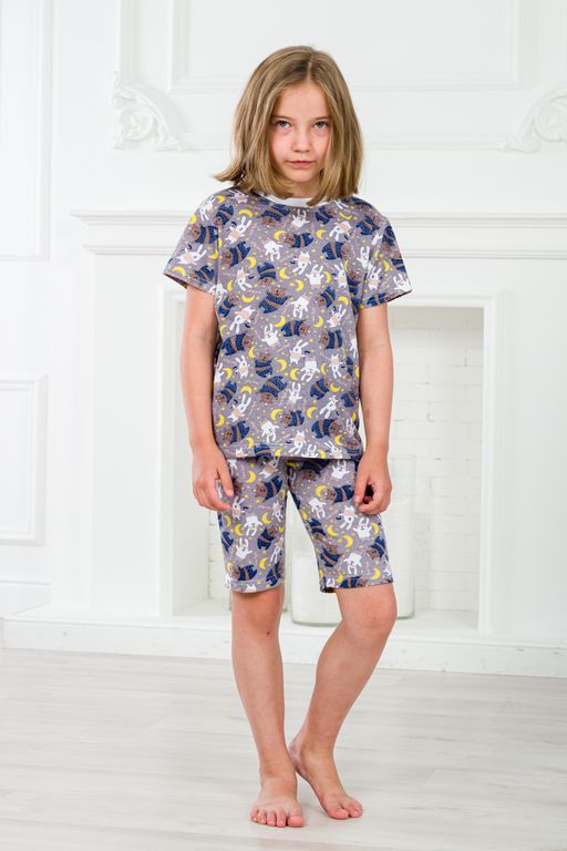 Пижама детская из футболки и бридж из кулирки Мишки - Амадэль фото 6