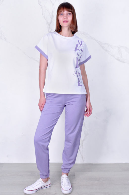 Арт. 2357 Костюм с брюками женский 44-52 (5 шт) Цвет:верх- кэмел, низ- кэмел - Калинка фото 18