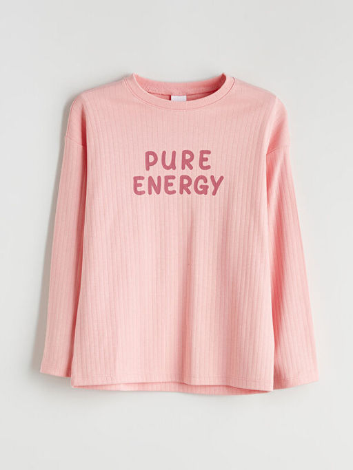 Bisiklet Yaka K?z ?ocuk Pijama Tak?m?