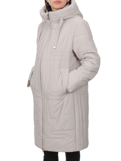 1073 LT. BEIGE Пальто зимнее облегченное женское (холлофайбер 150 гр.) - Fashion фото 5
