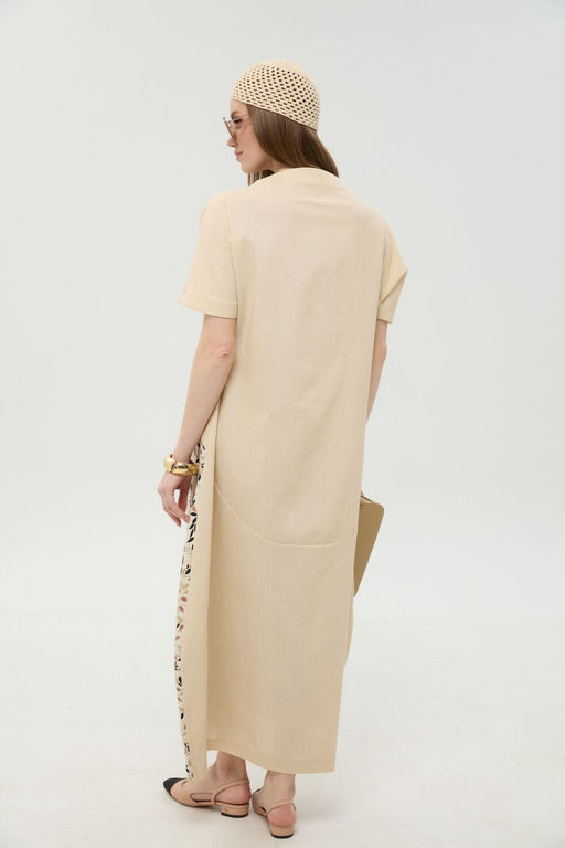 Платье NIKVA н1052-1 песок и песочный мультиколор  фото 3