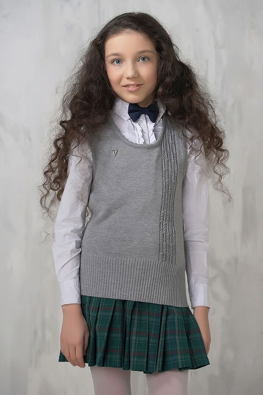Жилет для девочек 7082 - Vay kids школа фото 2